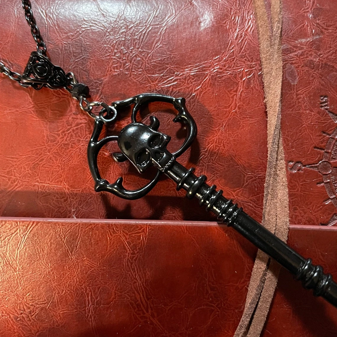 Witches Den Skeleton Key Necklace,Key Necklace,Pirate Necklace,Witchy Necklace,Gothic Necklace,Esoteric Necklace,Occult