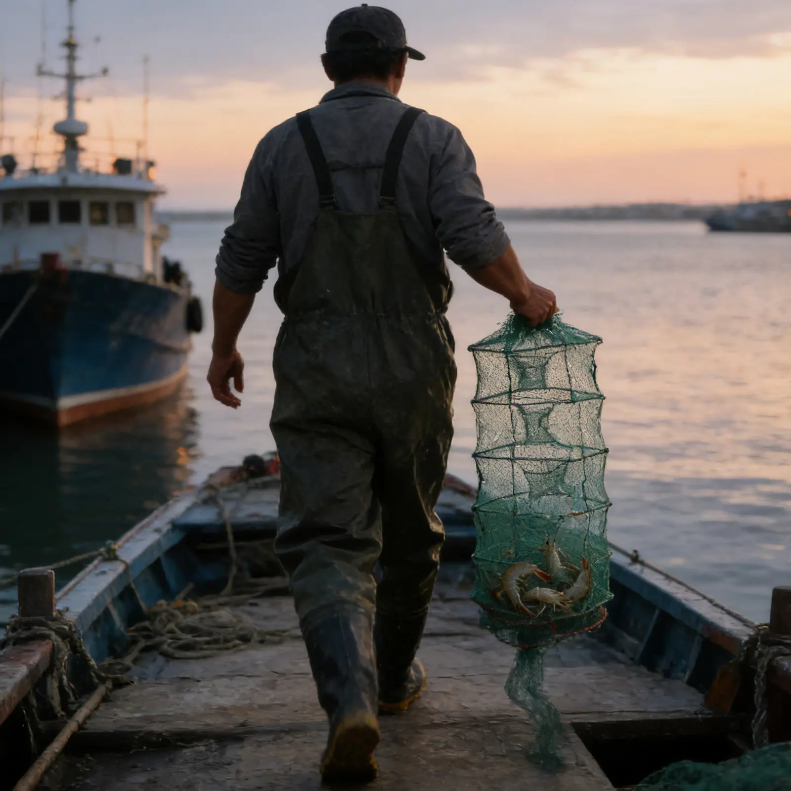 

Складная нейлоновая ловушка-клетка для креветок и раков, рыболовная сеть, 2,4 метра, 11 секций, 8 входных отверстий, легкая, портативная