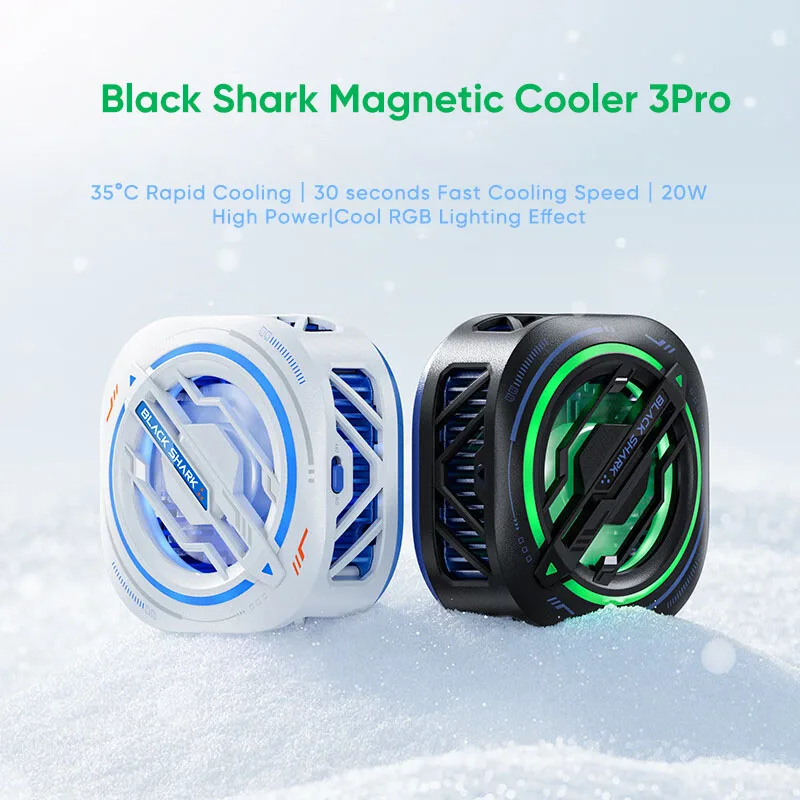 Original Black Shark Magnetic Phone Cooler 3Pro Gaming Air Cooler Radiator For Xiaomi iPhone15 Samsung Tablet Cooling Fan