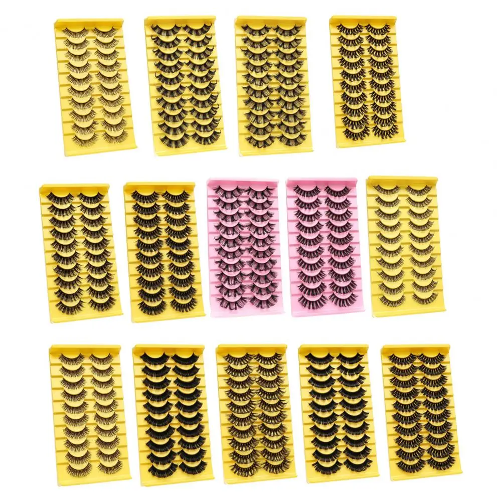 太くてカールしたつけまつげ,3D効果,リアルなボリューム,ロシアのメイク,10ペア