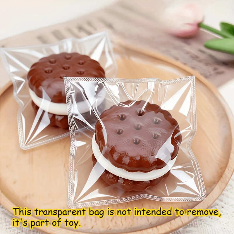 Biscuit Sandwich Squeeze Toy, Soft Touch & Slow Rising (Slow Compression), Fun and Innovative Design Shaped Like Simulated Biscuits - Soft Elasticity for Stress Relief & Healing, Spherical Soft Sensory Release, Ultimate Stress-Relief Toy