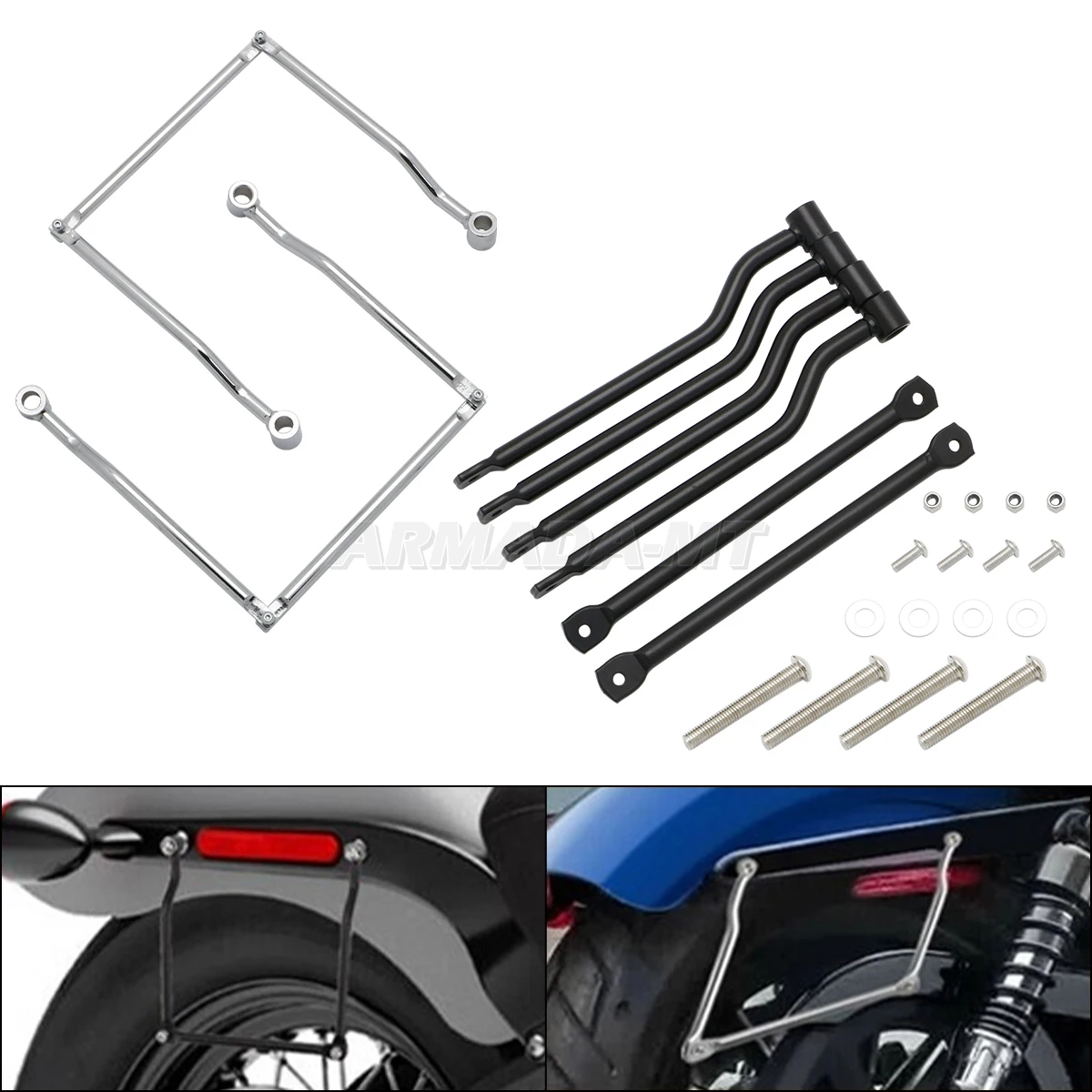 Motorcycle Metal Saddle Bag Support Bars Mounts Bracket Side Luggage For Honda Rebel CMX250 CMX250C CMX300 CMX500 CMX1100 CA250