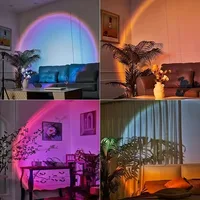 1pc Vibrant Sunset Projection Light - 16-Color Spectrum, USB Remote Control, Dynamic Color Changing LED Light -Creates Warm Home 3