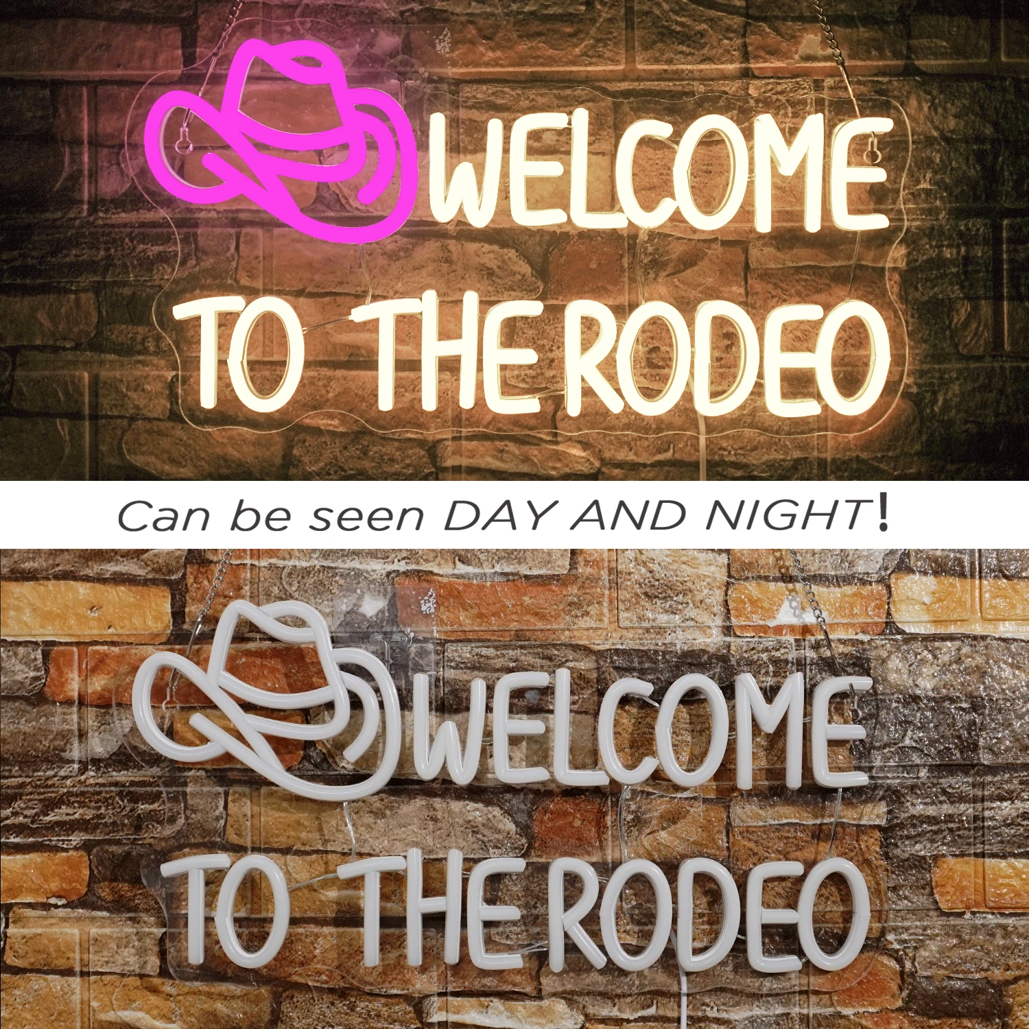 Welcome To The Rodeo Neon Led Sign Room Decoration West Cowboy Art Glowing Logo For Game Room Bar Club Party Dimmable Lamp USB