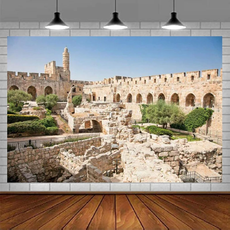 Photography Backdrop The Old City Jerusalem David Tower Museum Photo Background Ruins History Jerusalem Monument Trip