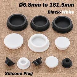 10/5/2/1Pcs Black/White 6.8mm to 161.5mm Round Silicone Plug Rubber Seal Hole Plugs Rubber Cover Rubber Bulkhead Dust Plug