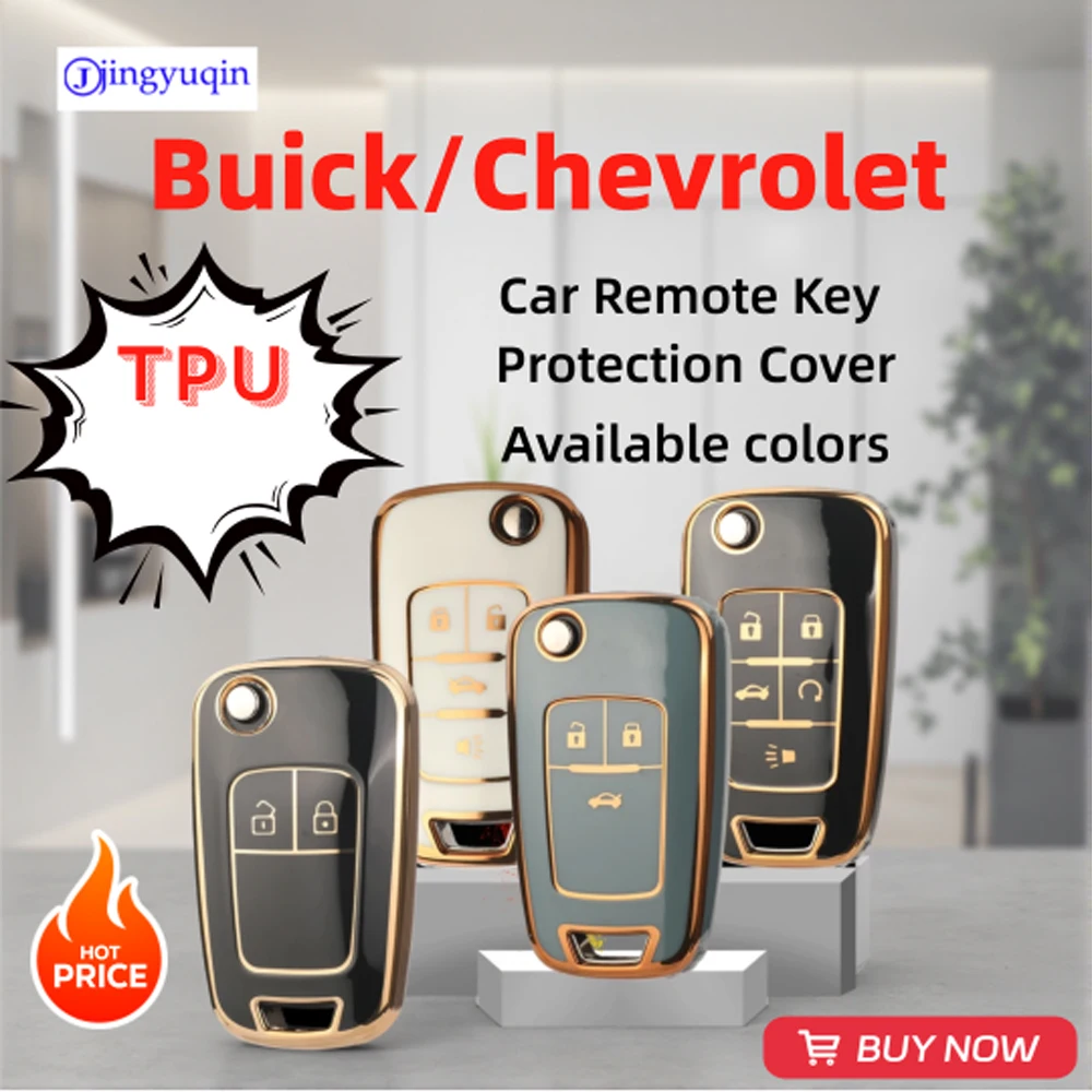 Jingyuqin For Buick Opel Chevrolet Cruze Epica Lova Camaro Impala Aveo Malibu Remote Control Car Key Protector Shell Accessories