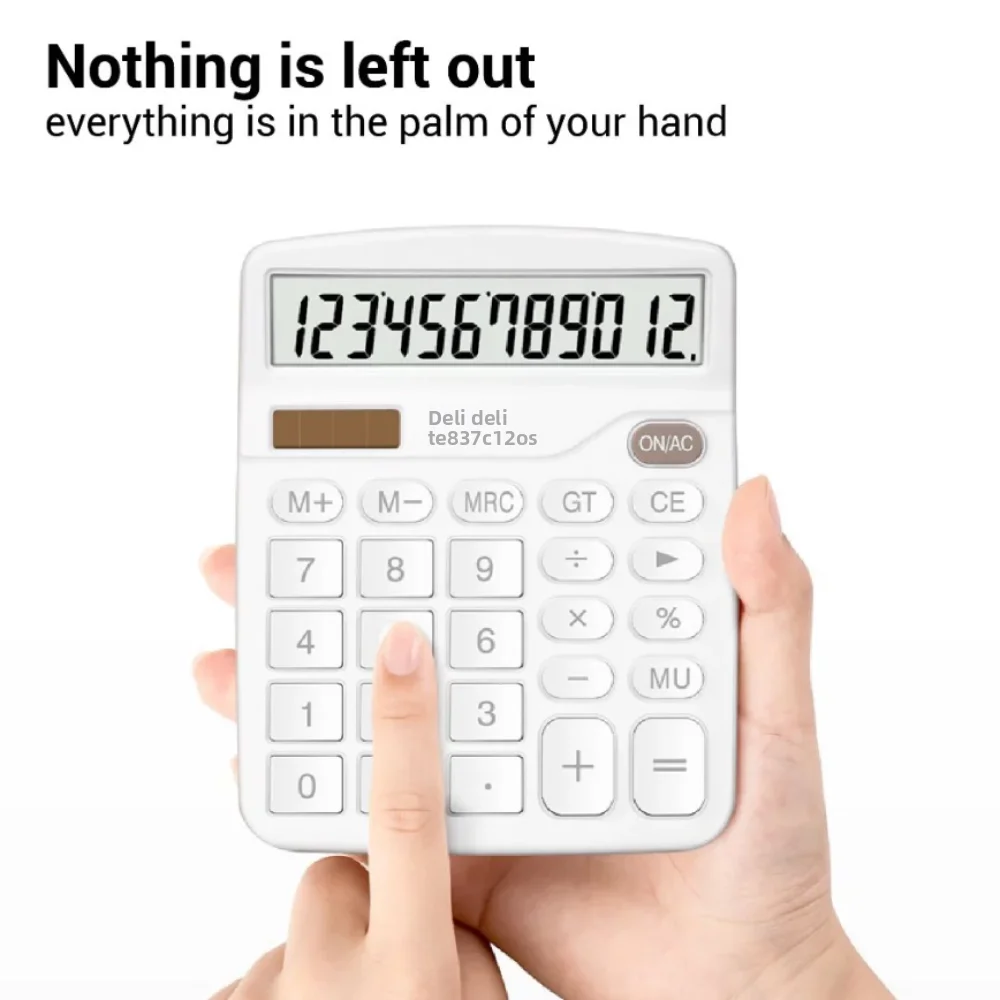 

12 Digits Electronic Calculator Accounting Tools Lightweight Scientific Calculator Dual Power Supply Portable Solar Calculator