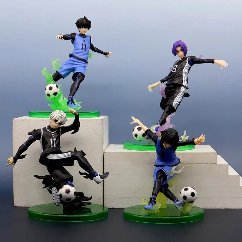 Anime Blue Lock Figure Isagi Yoichi Bachira Meguru Nagi Seishiro Mikage Reo Action Figures PVC Collectible Doll Birthday Gifts