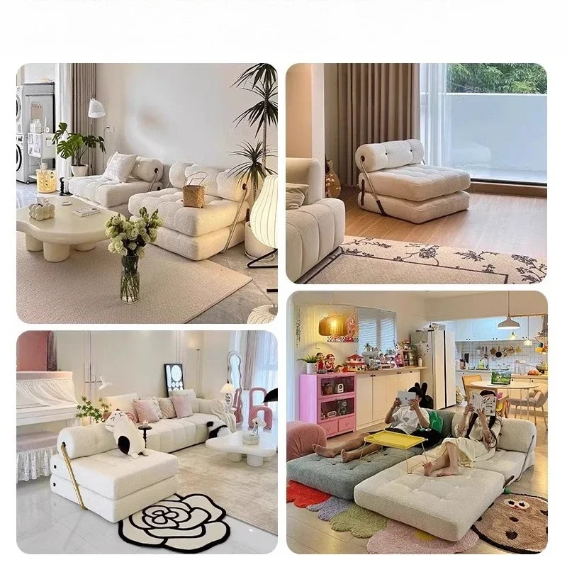 Single small apartment new nest bed balcony bedroom tatami seat recliner living room tofu block