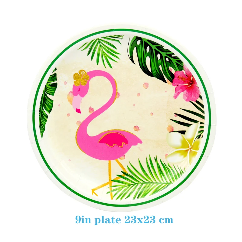 Hawaiian Thema Geburtstag Party Dekoration Einweg Geschirr Pappteller Tassen Luftballons Für Kinder Baby Shower Party Supplies Geschenk – Detail 3