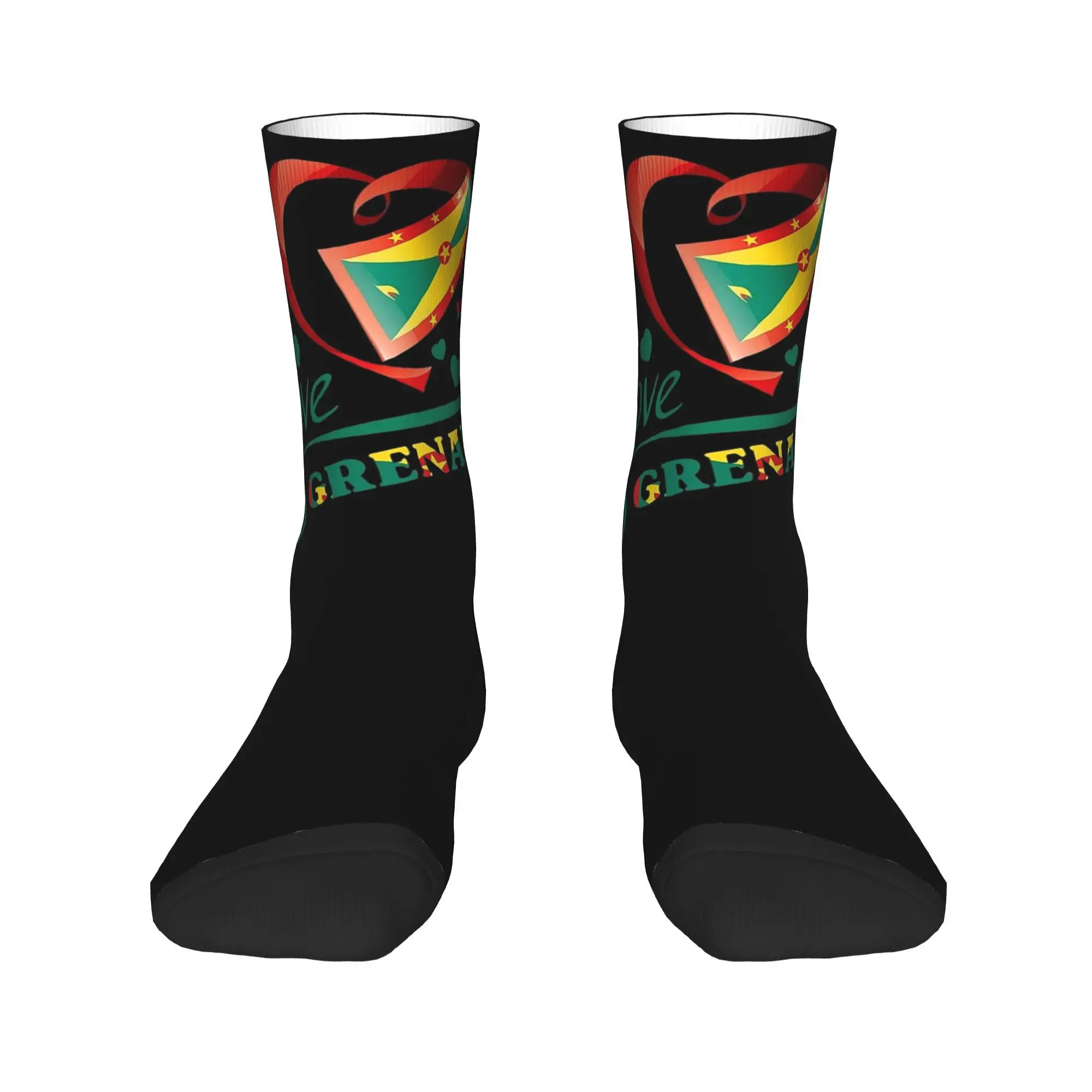 Alle seizoenen Grenada Independence Day sokken Harajuku hoge kwaliteit kousen Crew sokken voor mannen vrouwen kerstcadeaus