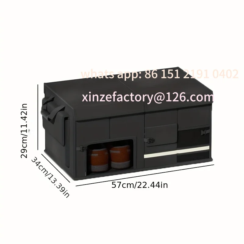 Customizable Car Trunk Storage Box Organizer, Multi-Compartment, Portable Storage Box for Post-Cargo Organization