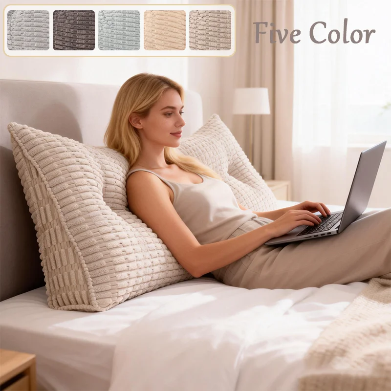 

1PC Hot Sale Triangular Bed Backrest Pillow Removable Washable Lumbar Support Cushion for Sofa Bay Window Tatami Home Decor