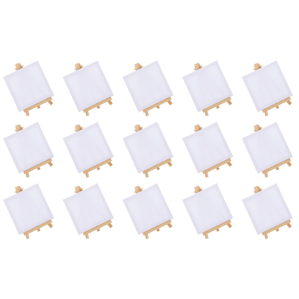 

15 Sets Oil Painting Kits 8x15 Easel Stands 10x10 Cloth Wood Frames for Canvas Display Beginner Art Craft Project