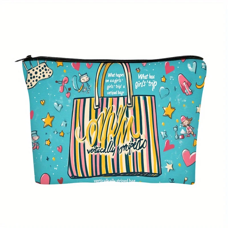 

A Cute Birthday or Christmas Gift Makeup Bag- Multifunctional Zipper Pouch, Jewelry Storage Bag, Perfect Travel Zipper Small