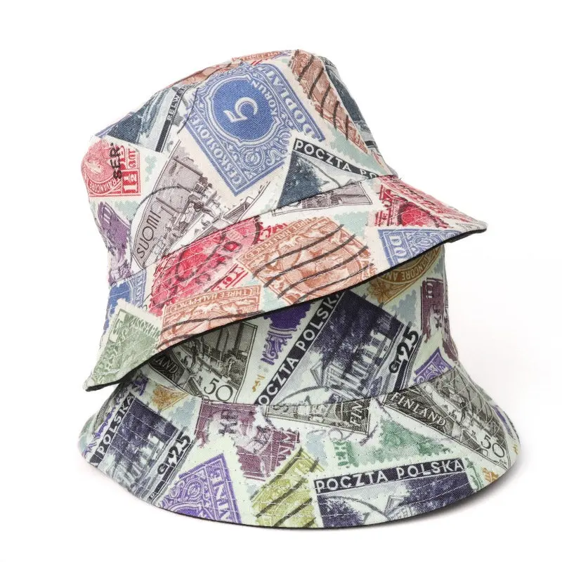 

2025 Four Seasons Cotton Print Bucket Hat Fisherman Hat Outdoor Travel Hat Sun Cap Hats for Men and Women 227