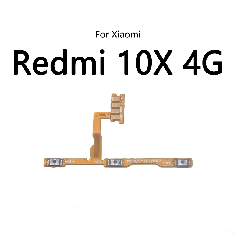 Power Button Switch Volume Mute Button On / Off Flex Cable For Xiaomi Redmi 10 10A 10C 10X 4G 5G