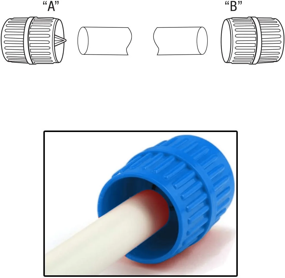 Alat pelubang pipa luar dalam, alat talang pipa akrilik untuk PVC/PPR/tembaga/kuningan/tabung aluminium alat Deburring tugas berat