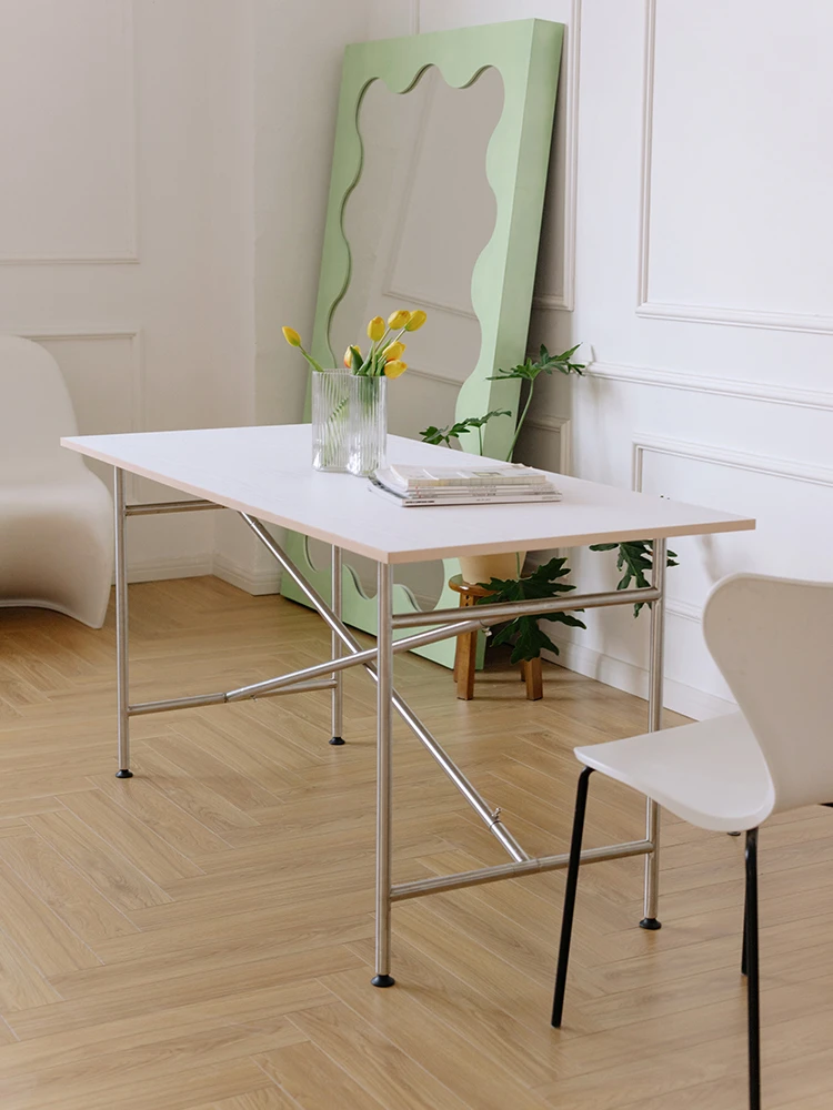 Minimalist Desk, ins, Home Dining Table, Modern Rectangular Nordic Living Room, Desk Workbench