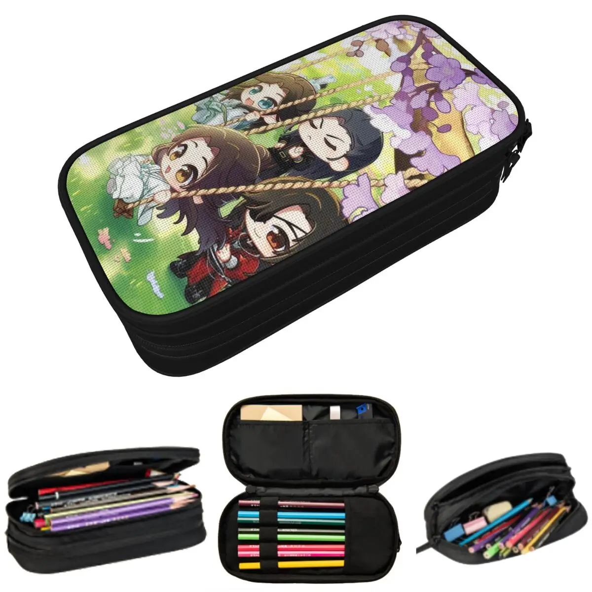 

Аниме-пенал «Благословение небожителей» для детей, школьный пенал-коробка, сумка для канцелярских принадлежностей, органайзер для ручек