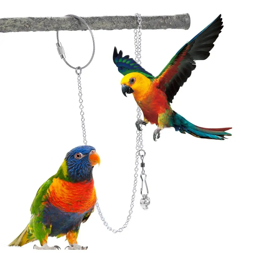 Training Outdoor Starling with Swivel Buckle Cockatiel Bird Accessories Parrot Foot Ring Parakeet Foot Chain Bird Stand Ankle