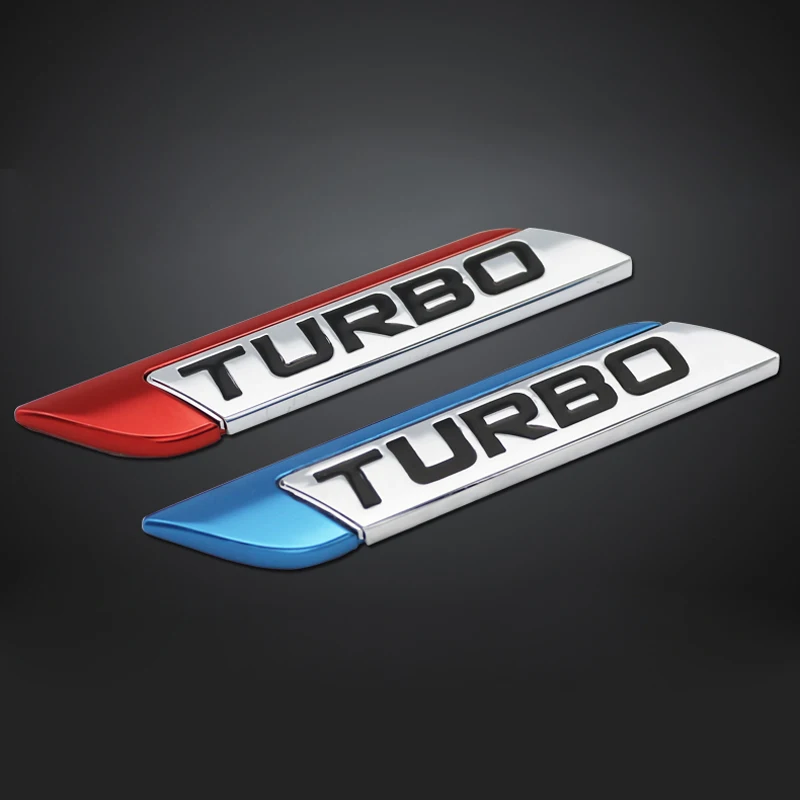 ZZTZZ 3D Metal TURBO Turbocharged Car sticker Logo Emblem Badge Decals Car Styling DIY Decoration Accessories for Frod Bmw Ford