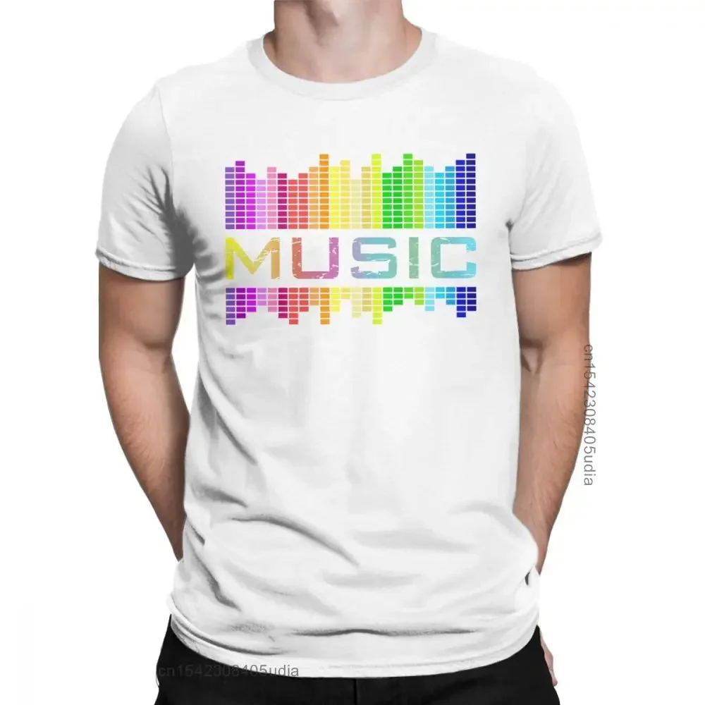 Heat Transfer Printing Light Up And Down Men Tees Shirt T Shirt Rock Disco Party Clothes Dj Music T-Shirts