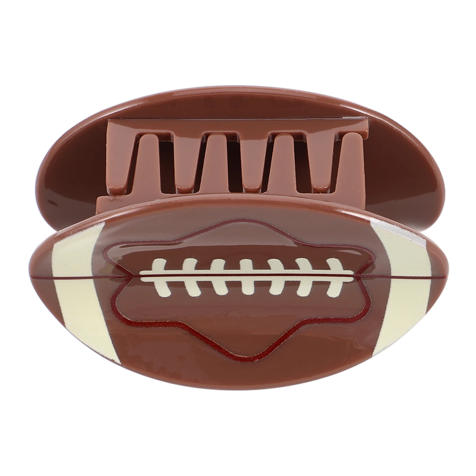 

Rugby Hair Claw Clips Acetate Big Bow Women Baseball Basketball Football Sport Accessories Durable Lightweight