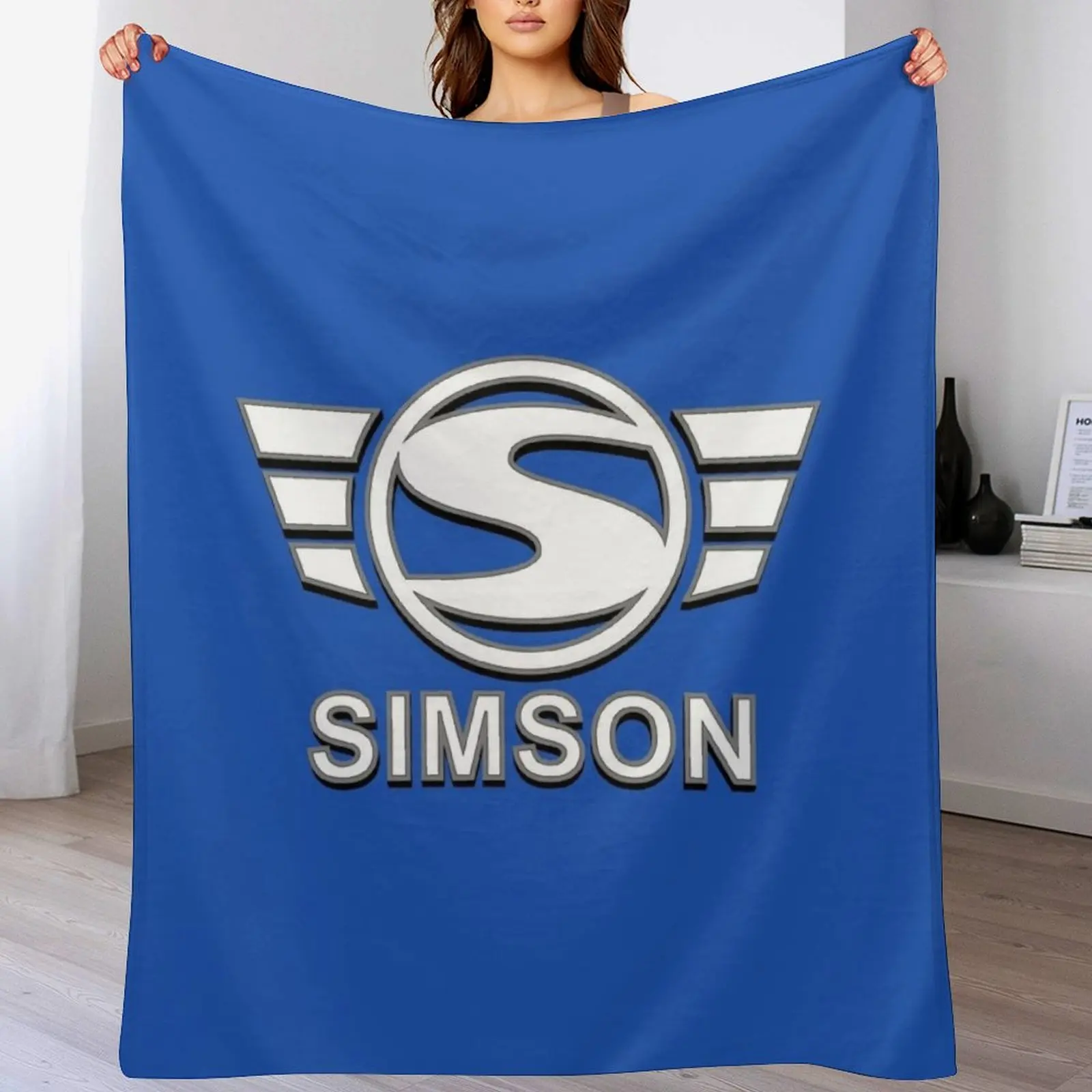 Simson Logo 3D Spezial (أبيض) رمي بطانية السفر الفانيلا الدافئة هدايا عيد الميلاد البطانيات