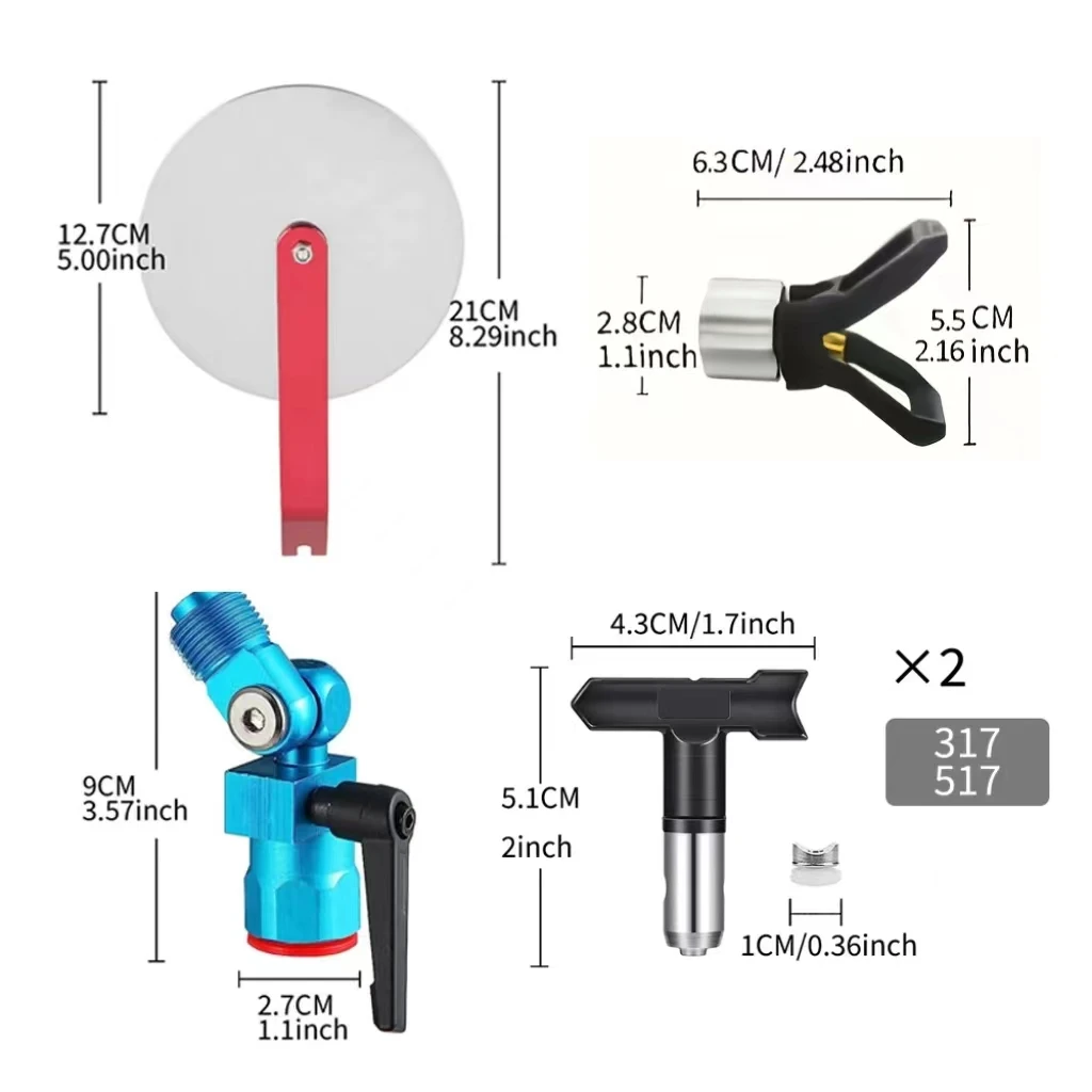 Spray Guide Accessory Tool for All Airless Paint Sprayer ,Spray different colors,Sprayed wall surface,Painting walls（Freewheelin