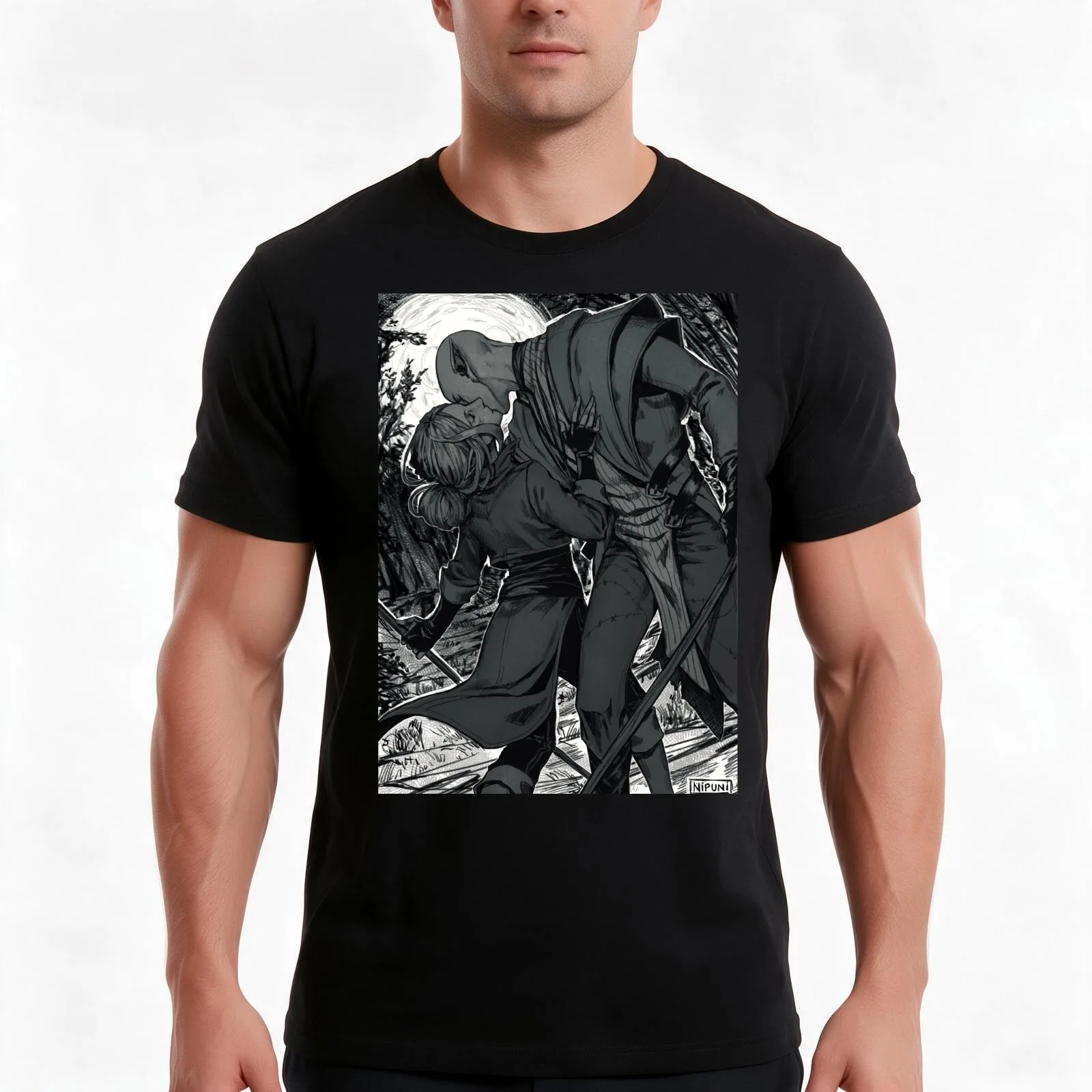 Kiss on the battlefield T-Shirt Summer Casual Cotton Tee Oversized Streetwear Tops Vintage Graphic Print Unisex Men Women