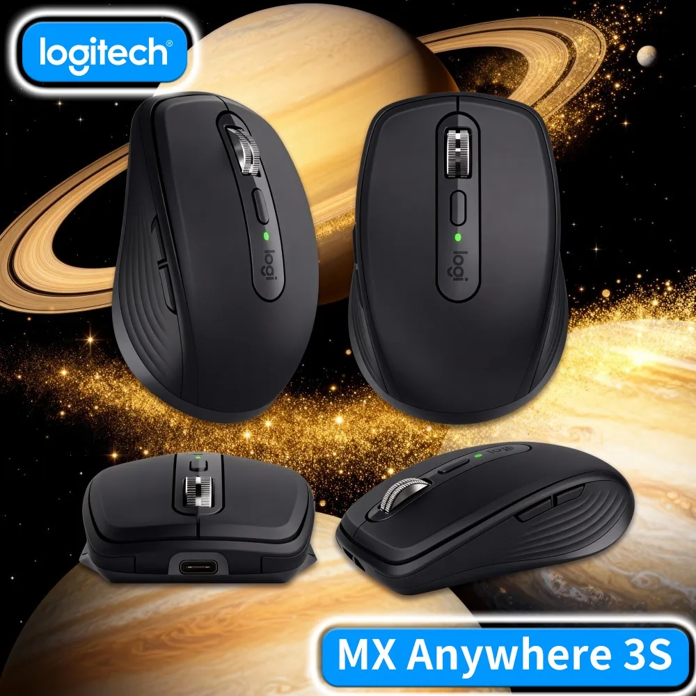 Logitech MX Anywhere 3S Wireless Bluetooth Mouse Usb C Rechargeable Long Standby Custom Button For Office Browsing Work