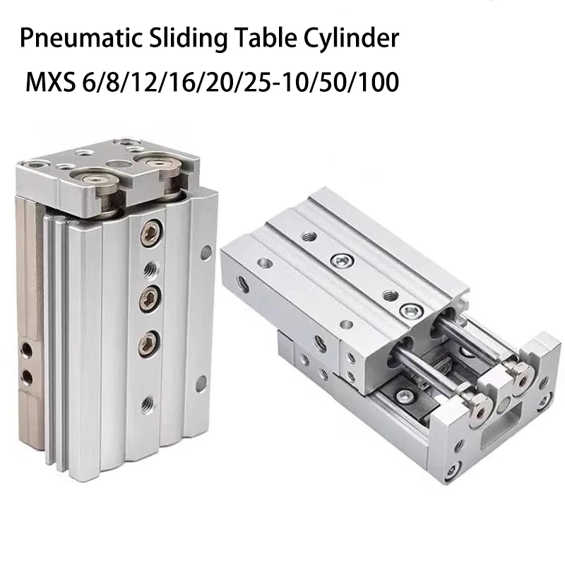 

MXS6 MXS8 MXS12 MXS16 MXS20 MXS25-10/20/30/40/50/75/100/125/150mm Double Acting Air Slide Table MXS Pneumatic Air Cylinder