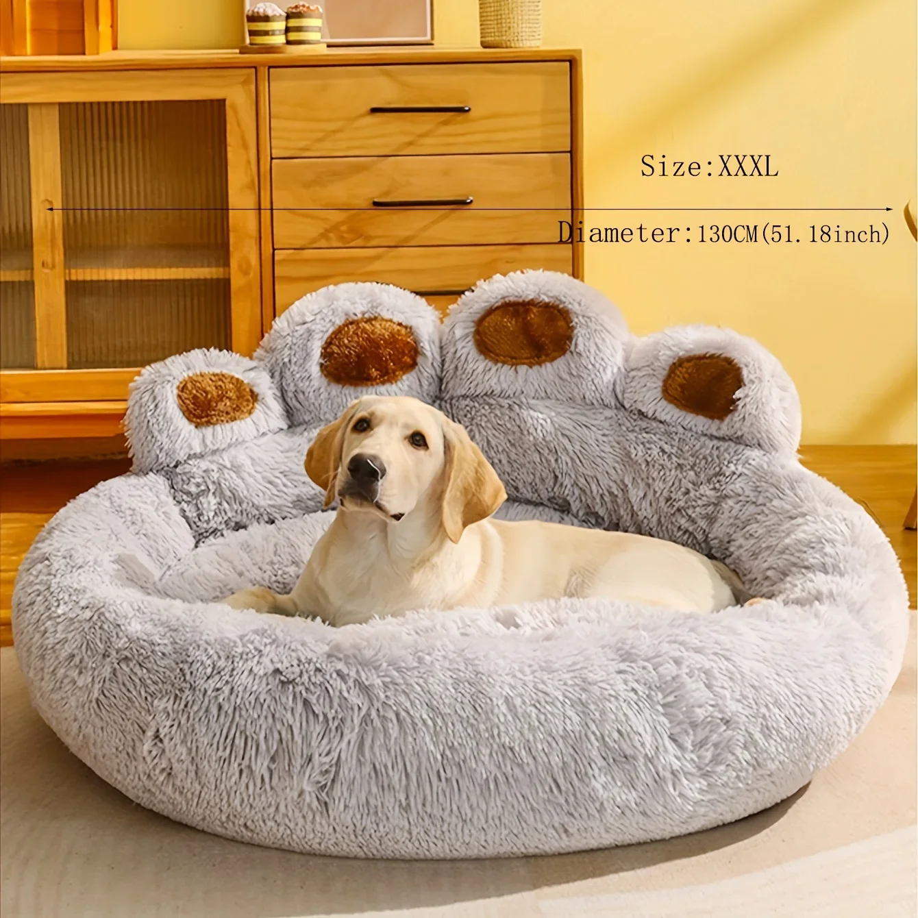

Customizable Cozy Large Pet Bed - Soft, Plush, Warm, and Long Kennel for Small, Medium, and Large Dogs,Winter Sleeping Sofa