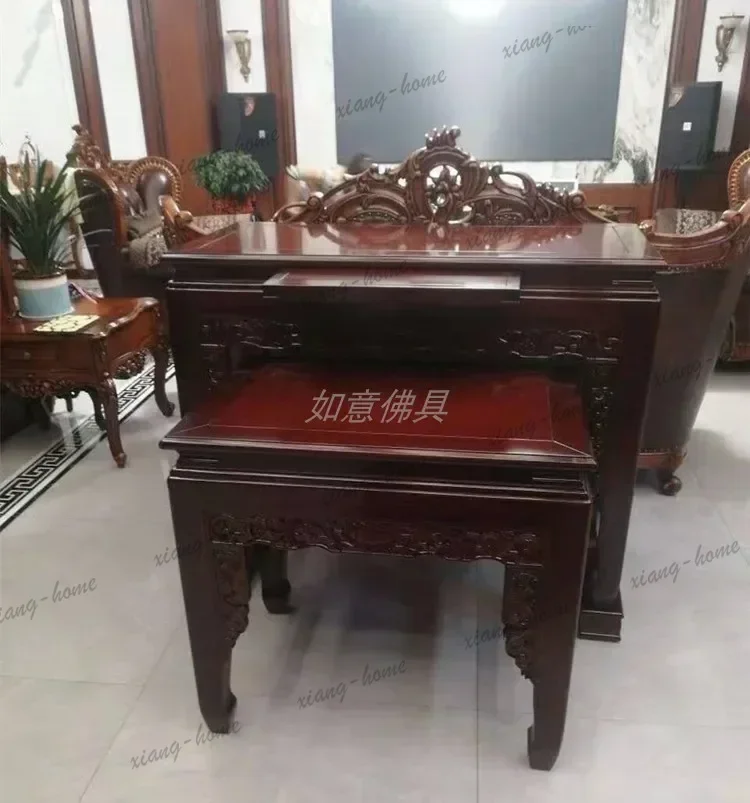 PG all solid wood table Buddhist platform incense case Buddhist table simple Buddhist cabinet God of Wealth tribute table