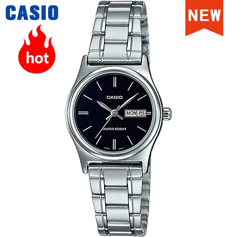 Casio-reloj de pulsera de cuarzo para mujer, conjunto de relojes de lujo, resistente al agua, luminoso