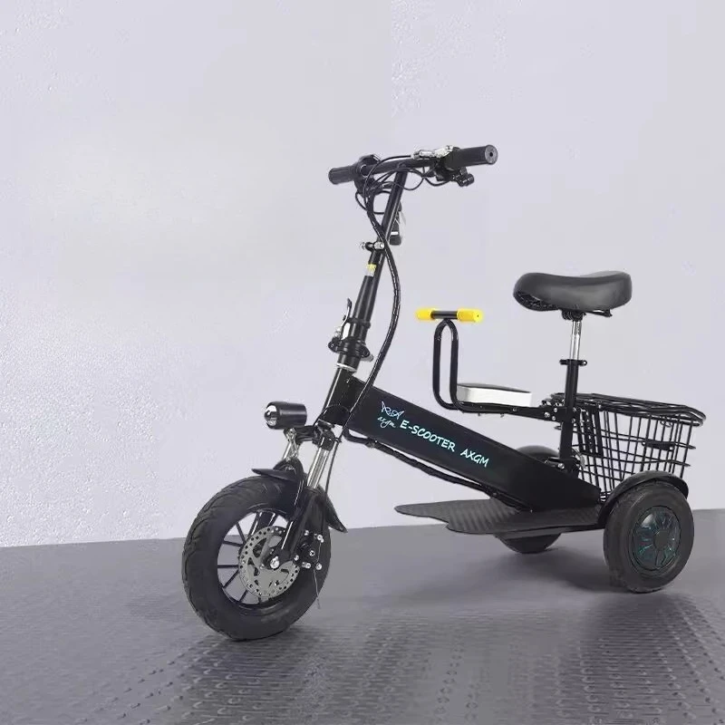 Foldable Electric Tricycle with Lithium Battery 30km Range Lightweight Commuter Bike for Family