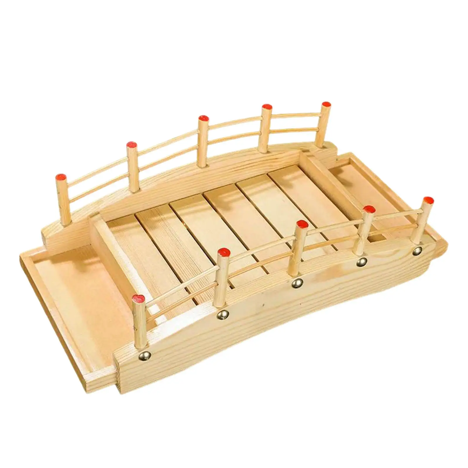 Wood Sushi Bridge Kitchen Tool Dish Creative Serving Platter Container Wooden Arch Bridge Plate Snack Salad Home Steak Vegetable