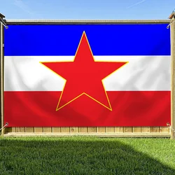 Yugoslavia Outdoor Decor Room Aesthetic Four Hole Single Sided Flag Polyester Decorative Flags and Banners Wall Decoration Funny