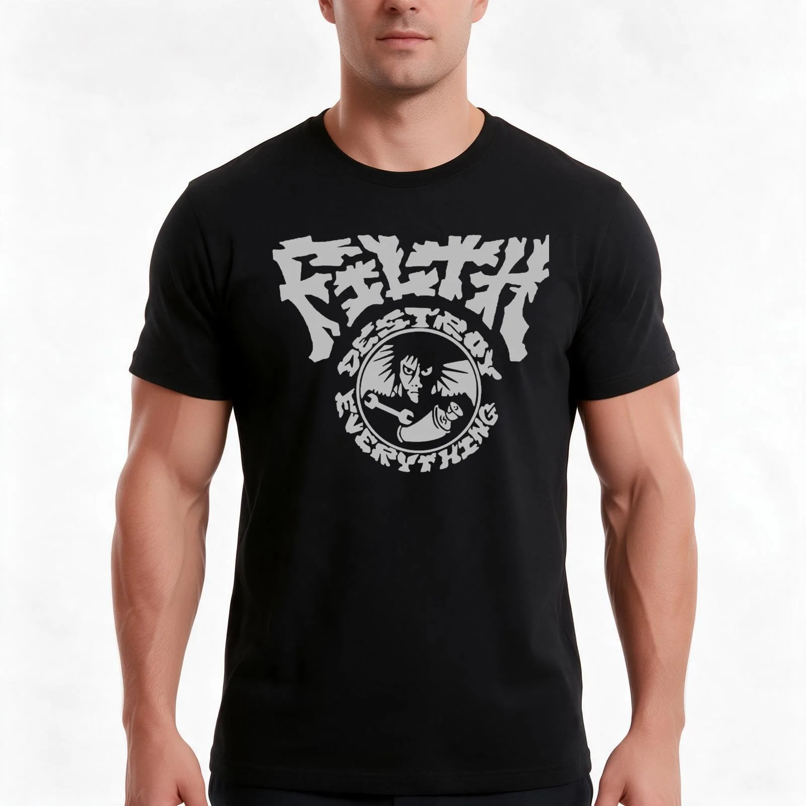 Filth - Destroy Everything T-Shirt Summer Casual Cotton Tee Oversized Streetwear Tops Vintage Graphic Print Unisex Men Women
