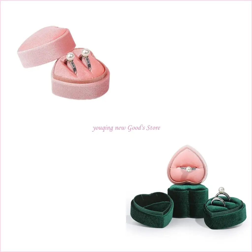 

57QA Обручальное Сердце Коробка Для Кольца Свадебный Магазин Ювелирный Дисплей Подарок на День Святого Валентина