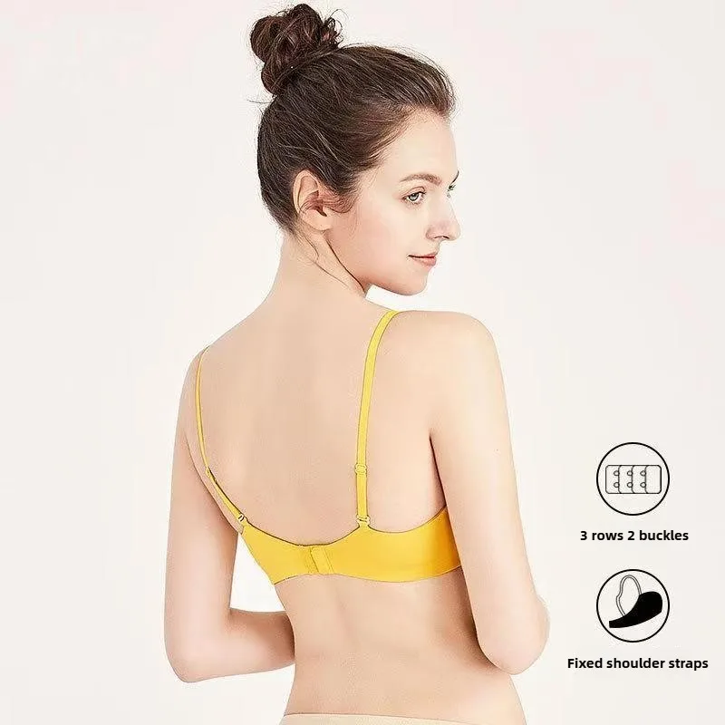 حمالة صدر على شكل مثلث للفتيات من MISS EMILY بدون أسلاك داخلية، مريحة، قابلة للتنفس، بدون خياطة، حمالة صدر صغيرة، نمط رفيع #4