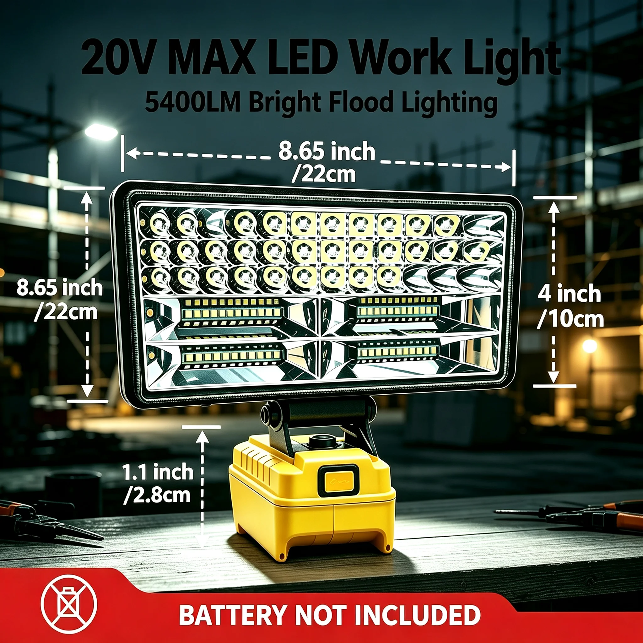 20V MAX LED-werklamp, draadloz - Outdoor Lighting Jobs recensie en prijs
