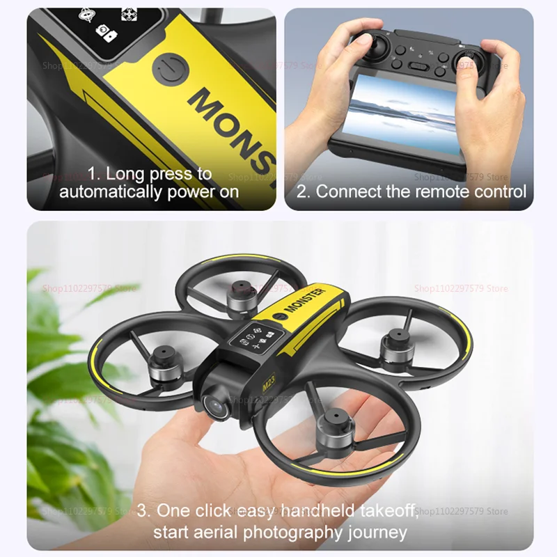 M23 Mini RC Drone 8K HD Telecamera WiFi GPS Controllo schermo 360 °   Tenere selfie scatti aerei elicottero RC per giocattoli regalo per adulti per bambini 5000M