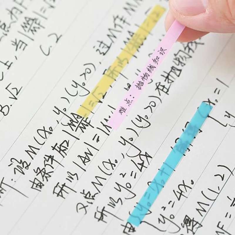 300pcs Rainbow Color Index Memo Pad Posted It Sticky Notes Paper Sticker Notepad Bookmark School Supplies Student Stationery