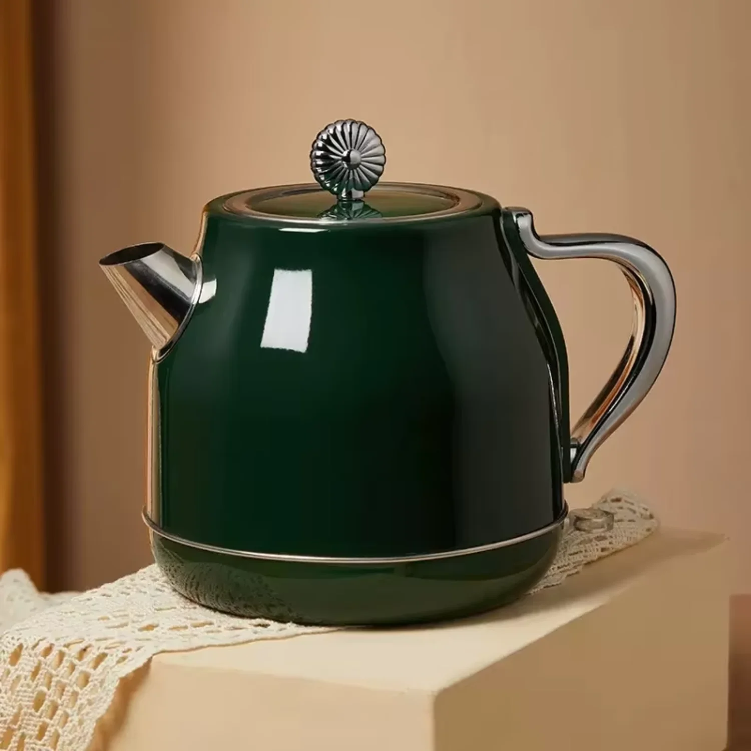 

1500ML Kettle 220V Water Boiling Kettle Pot Green/White Color Available Fast Heating Stainless Steel Inner