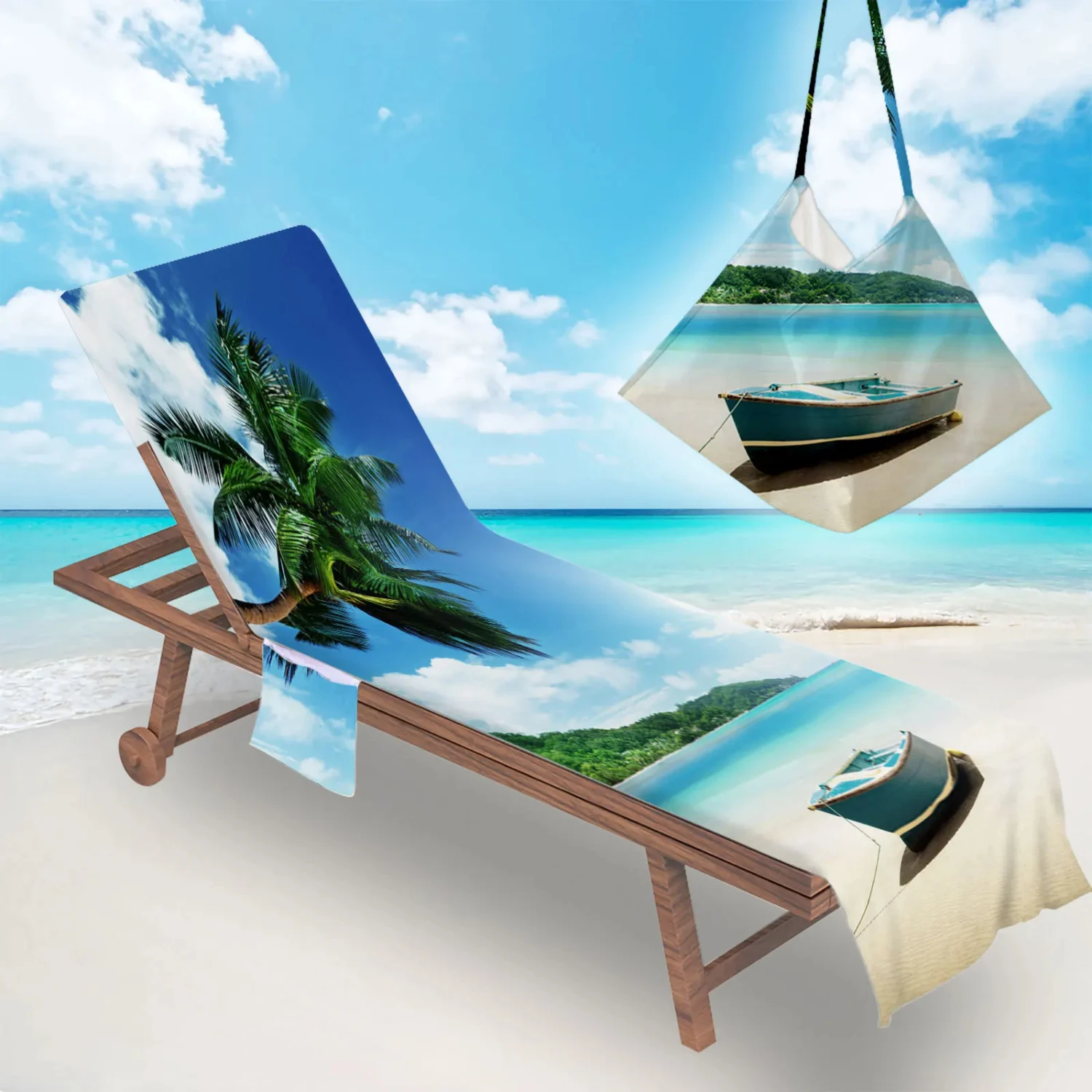 or pool, beach, and outdoor use, soft and luxurious beach chair cover, versatile and stylish lounge chair towel for relaxing in