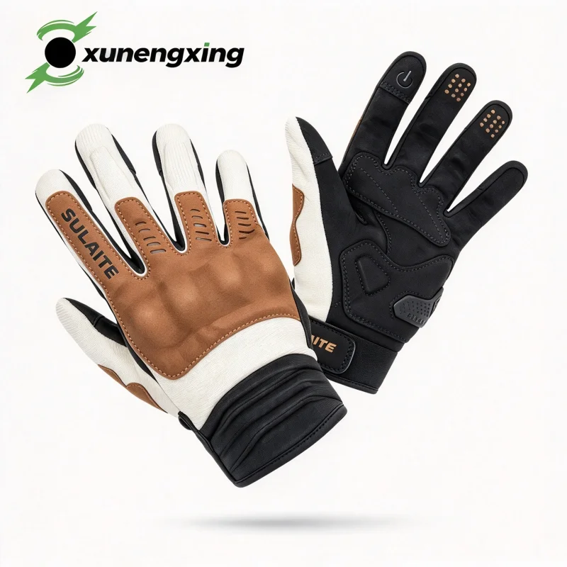 G3 Motorcycle Full Finger Gloves Spring Summer Breathable Stair Cloth PVC Knuckle Guard Touch Screen Motocross Protective Gloves
