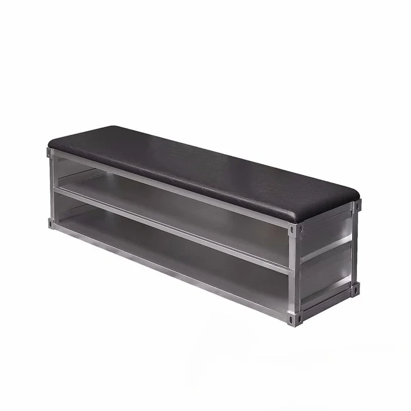 

Industrial style double-layer leisure bench creative wrought iron rest strip stool gym gym shoe changing stool